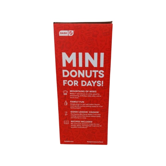 DASH Express Mini Donut Maker Aqua Non-Stick DDM007 Brand New - Picture 9 of 9